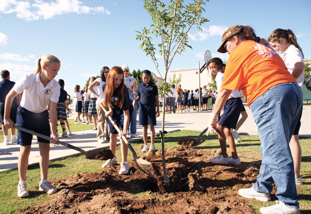 St. John Bosco Interparish School receives 73 new trees